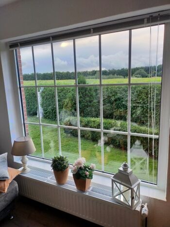 Blick aus dem Wohnraum