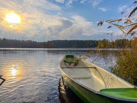 Das Kanu an der Kristallvilla ist inklusive