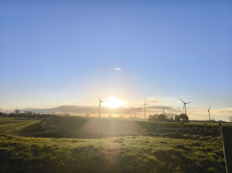 Blick vom Deich nahe dem Haus