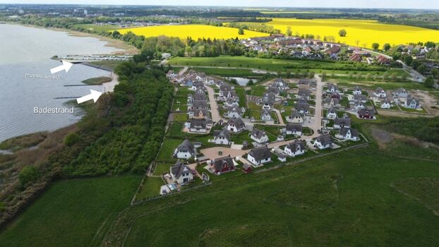 Ferienhaussiedlung von oben
