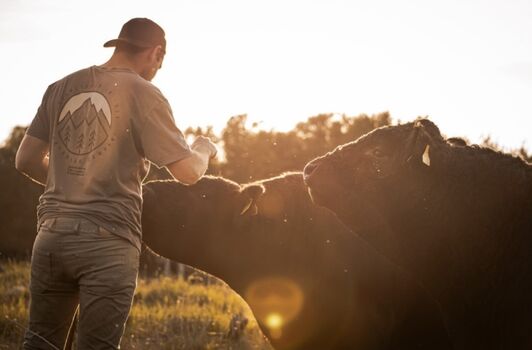 Louis mit unseren Rindern Phil und Pauli