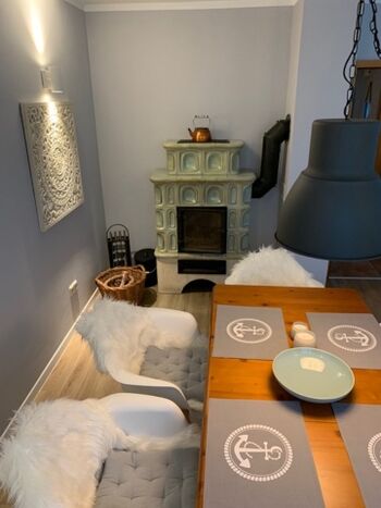 Essplatz mit Kaminofen