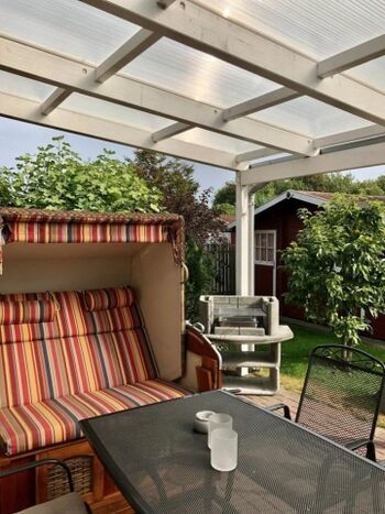 Überdachte Terrasse, Grill 