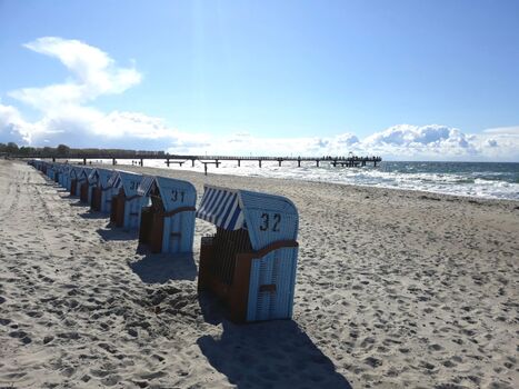 Sandstrand von Rerik mit Seebrücke 