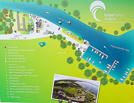 Lenzer Hafen, Liegeplätze, Motorboote ausleihen 