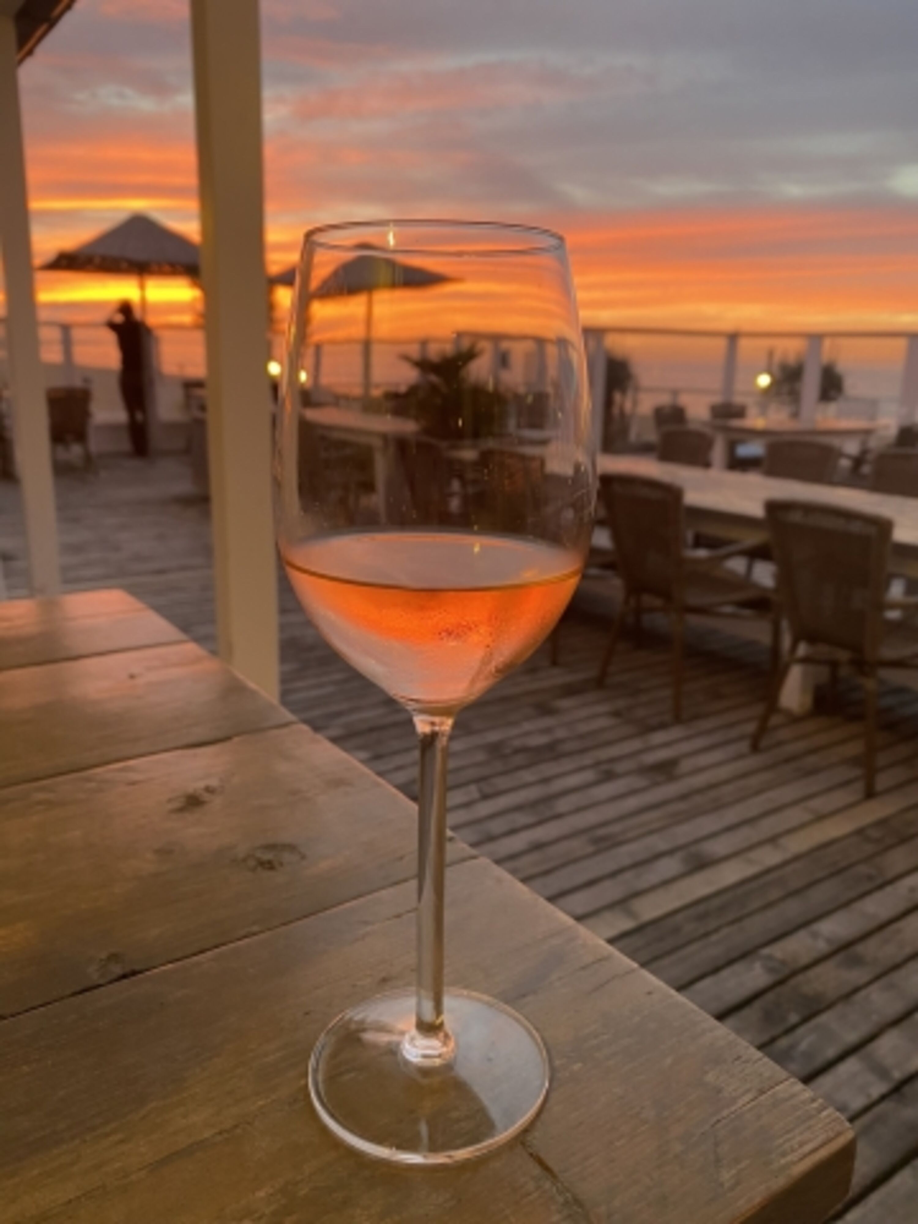 Sundowner in der Beachbar