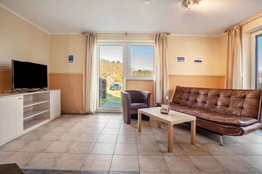 Wohnzimmer mit Schlafcouch