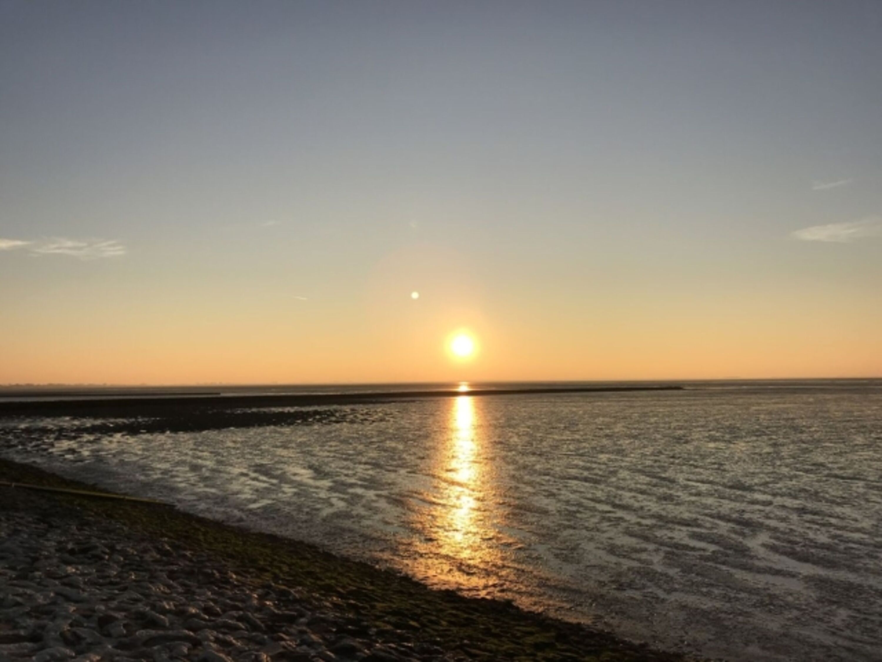 Sonnenuntergang am Jadebusen bei Sehestedt