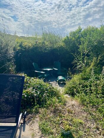 windgeschützter Sitzplatz