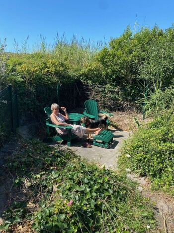 windgeschützter Sitzplatz