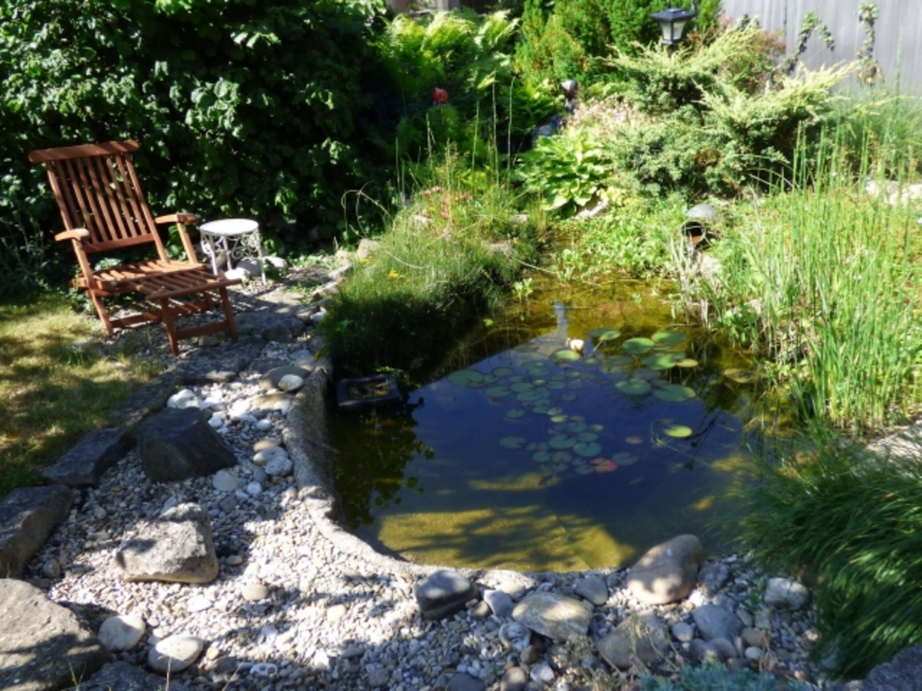 Sitzplatz am Teich