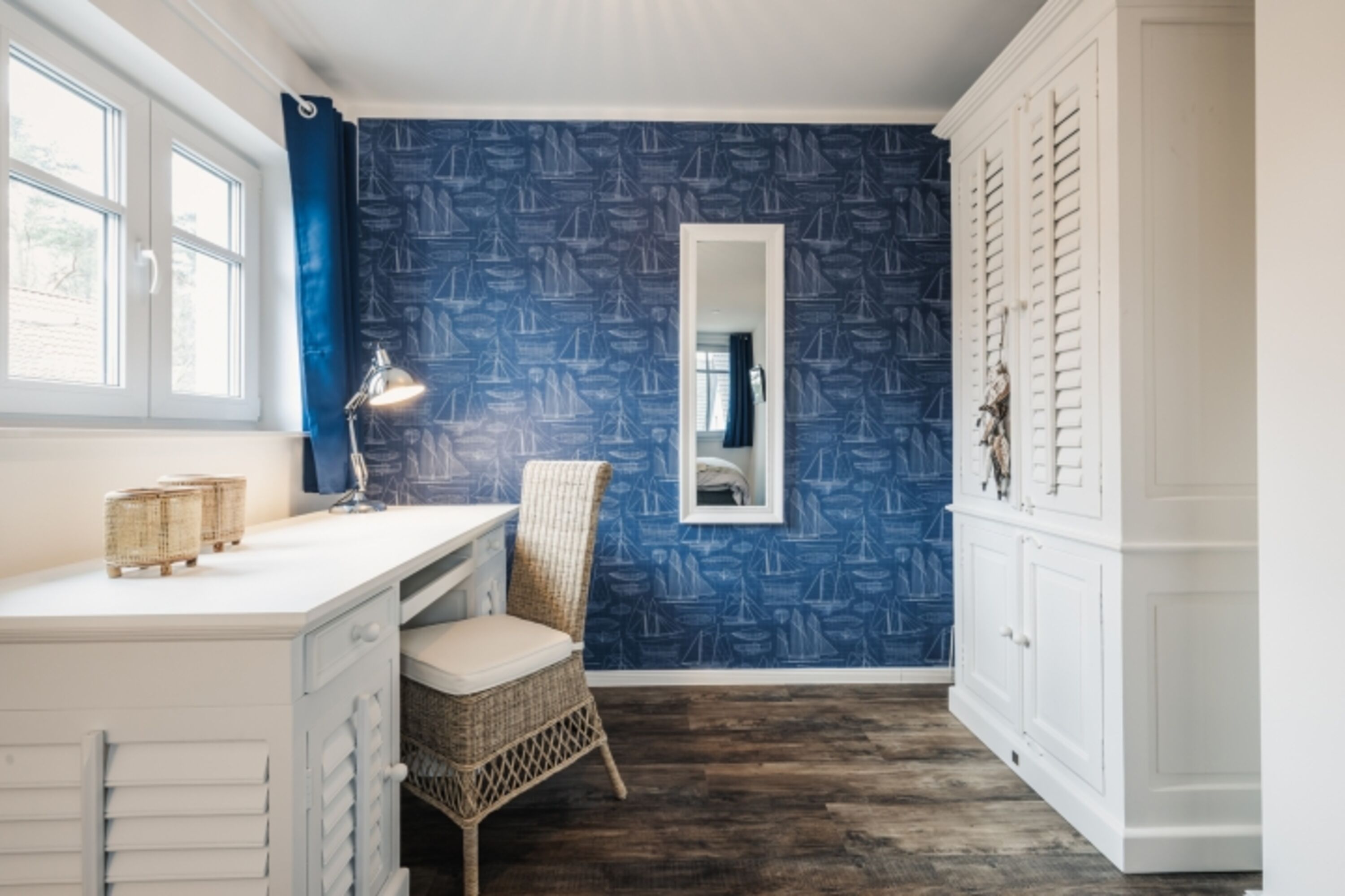Schlafzimmer blau