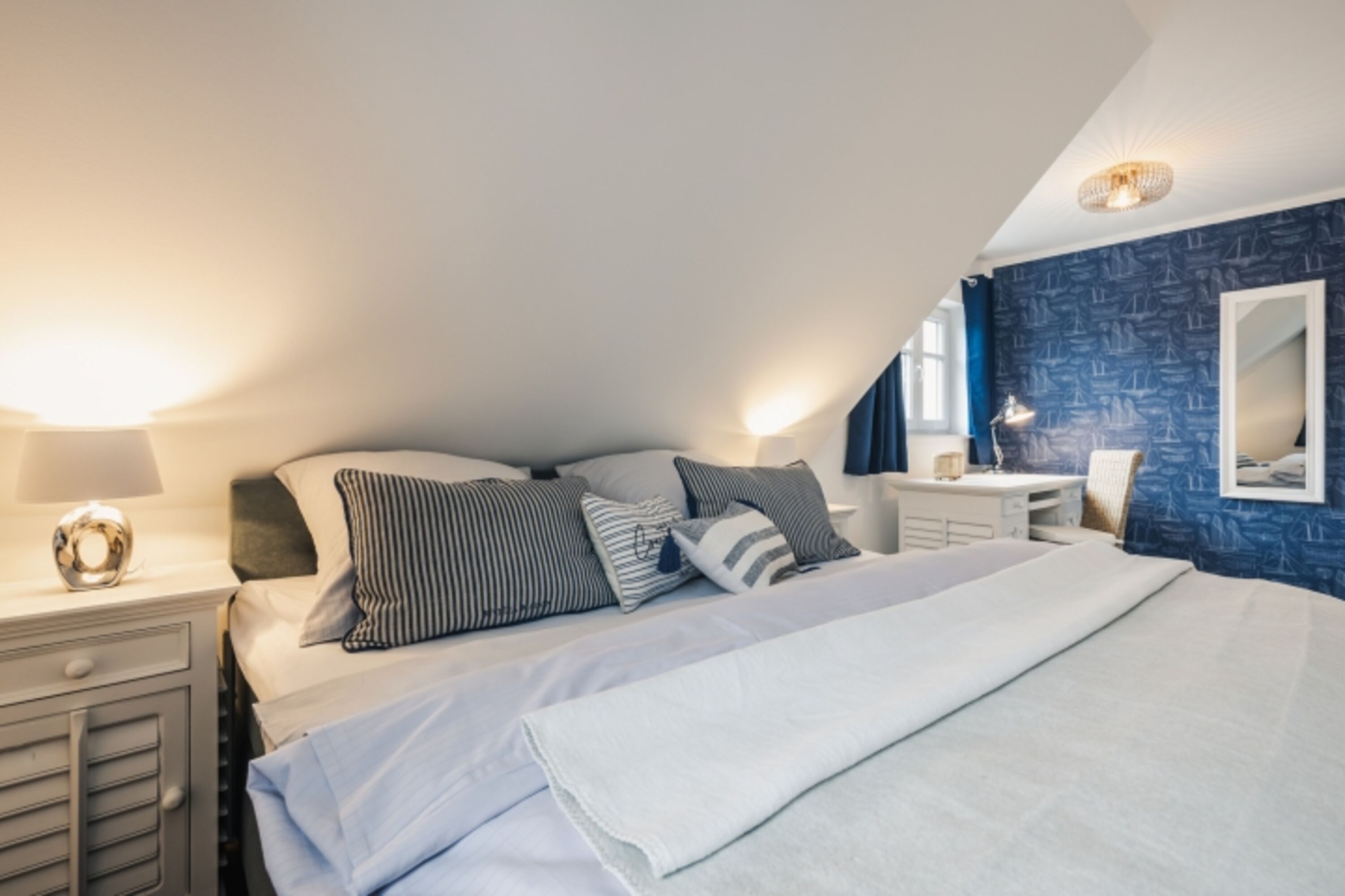 Schlafzimmer blau