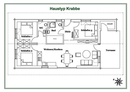 Huus Bodderlicker - Grundriss der Unterkunft