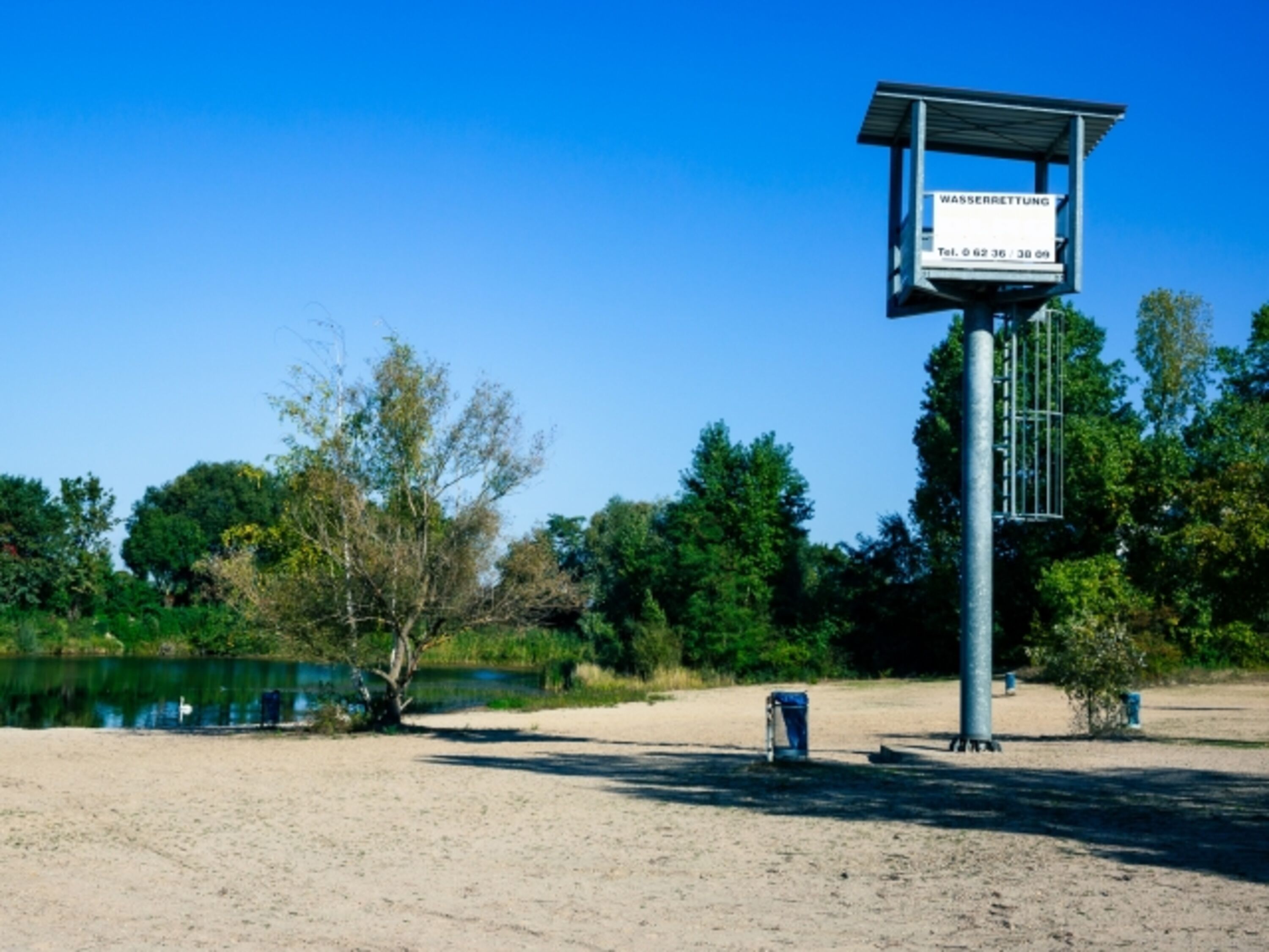 Badesee Blaue Adria. Hunde nicht erlaubt.