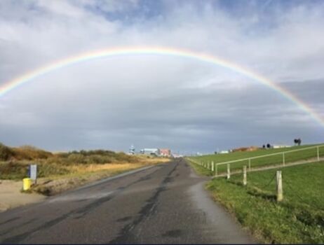 Regenbogen am Norddeicher Strand
