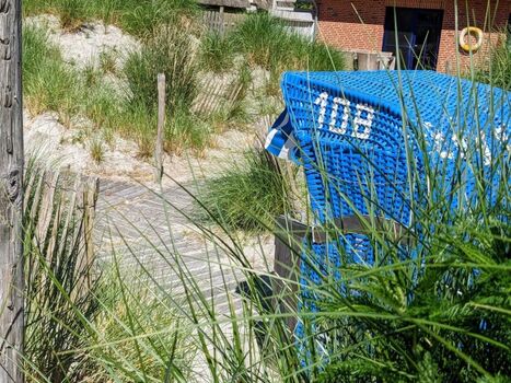 Strandkorb zur Entspannung mit wunderschönem Ausblick