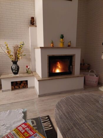 Wohnbereich mit Kaminofen