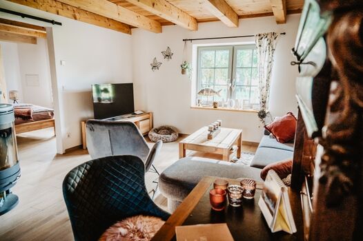 Wohnzimmer mit  Jugendstil Sekretär 