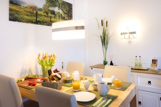 Essbereich im Wohnzimmer