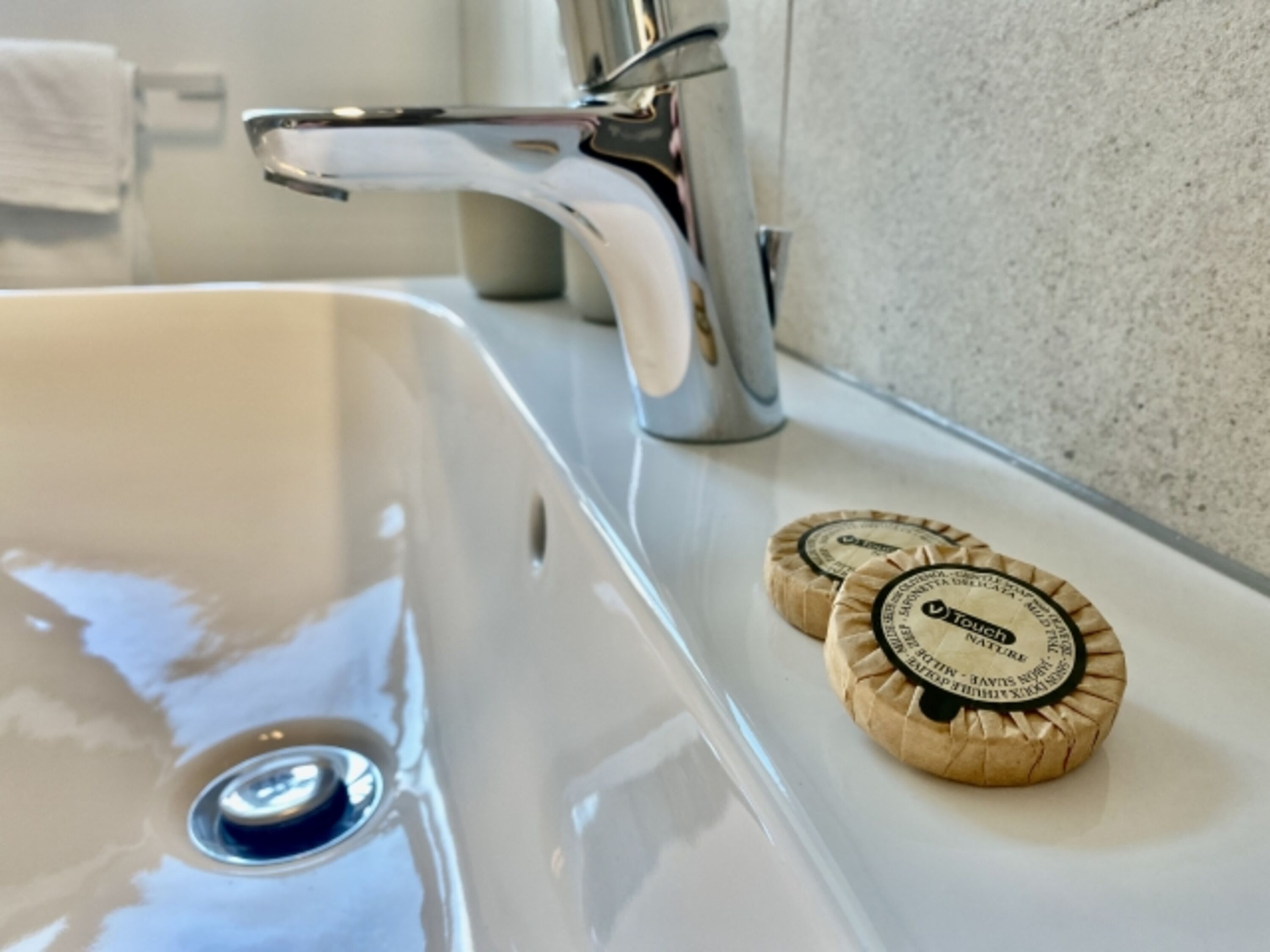 Inklusive Seife und Shampoo
