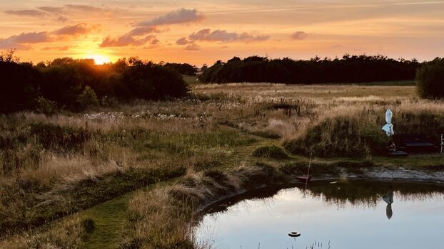 Sonnenuntergang  Hundeschwimmteich