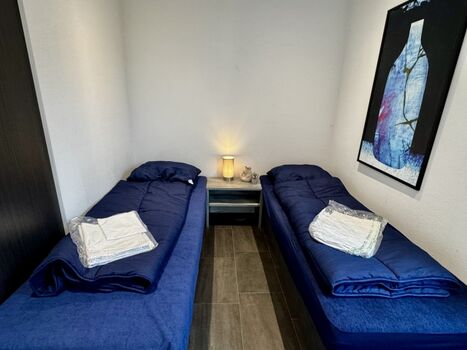 Das zweite Schlafzimmer verfügt über 2 Einzelbetten