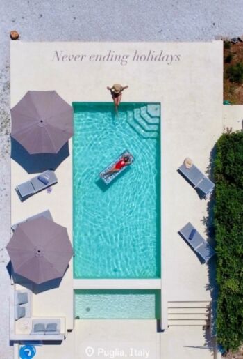 La Caramella Pool von oben 