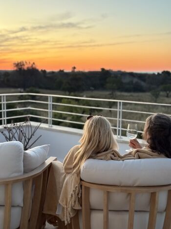 Sundowner auf einer der 6 Terrassen 
