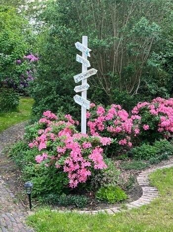 Wegweiser im Garten (right way, wrong way ...)