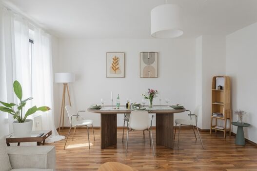 Essbereich im Wohnzimmer