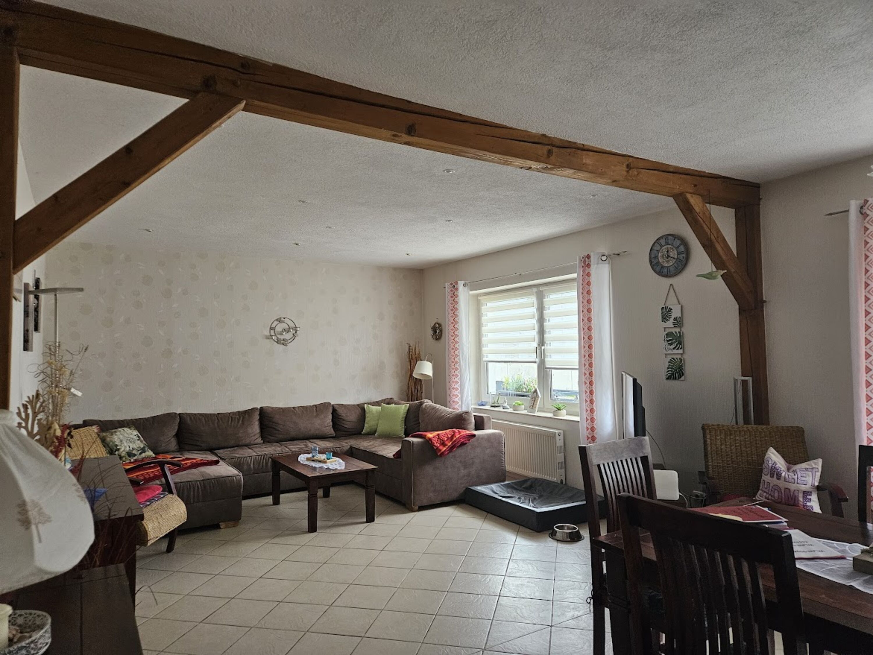 Wohnzimmer mit Fußbodenheizung