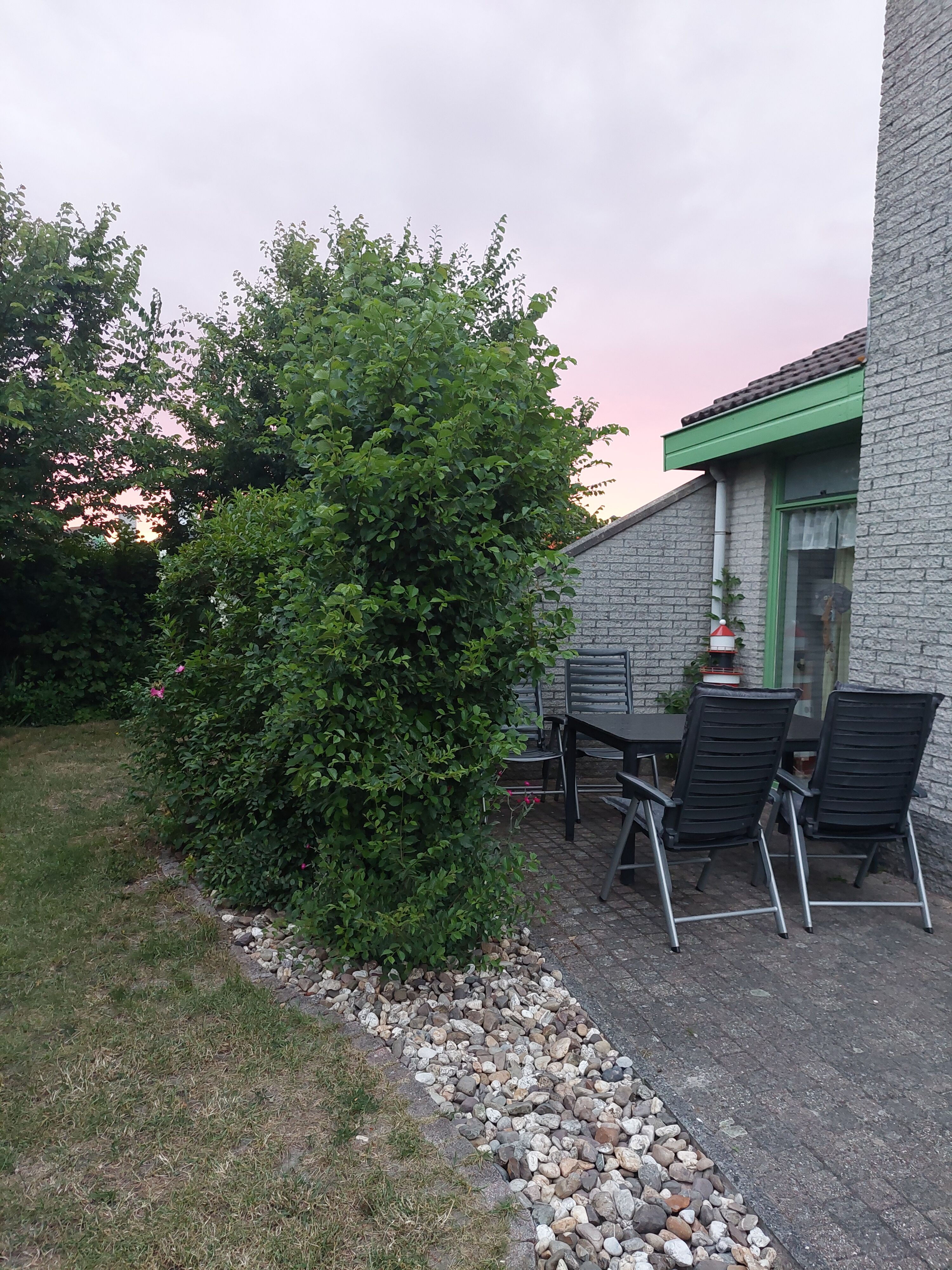 Sonnenuntergang von der Terrasse aus