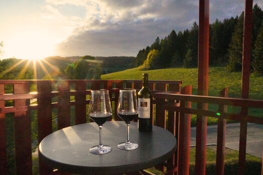 Abendstimmung auf dem Balkon
