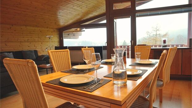 Essbereich im Wohnzimmer