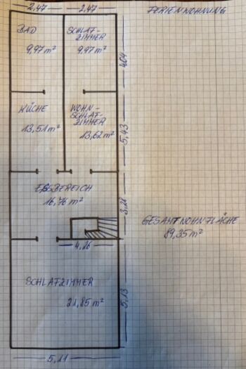 Grundriss der Ferienwohnung
