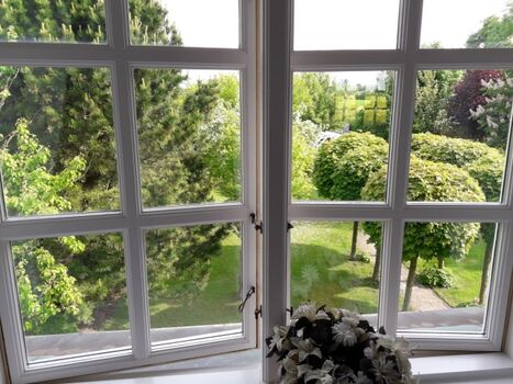 Blick aus dem Schlafzimmerfenster