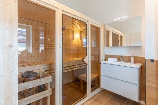 Huus Blaumees - die Sauna der Unterkunft