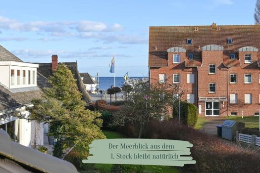Blick auf die Seebrücke aus dem OG