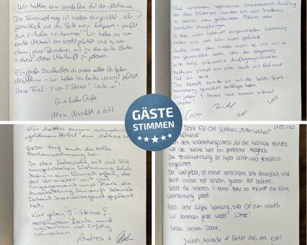 Überzeugen Sie sich selbst – lesen Sie, was unsere Gäste ins Gästebuch geschrieben haben