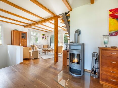 Ferienhaus Rügenbrise Seeblick auf Rügen - gemütliches Ambiente mit Kamin