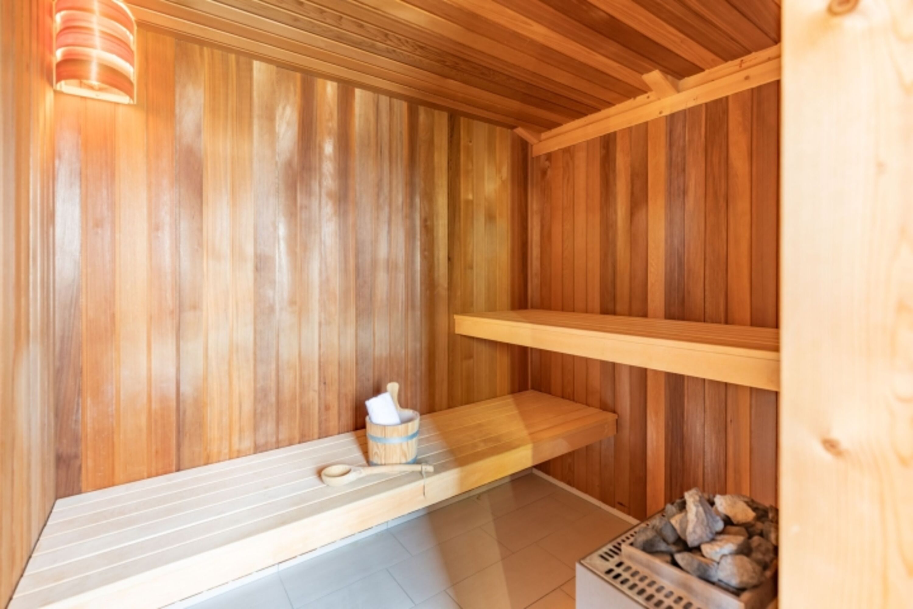 Einladende gemütliche Sauna