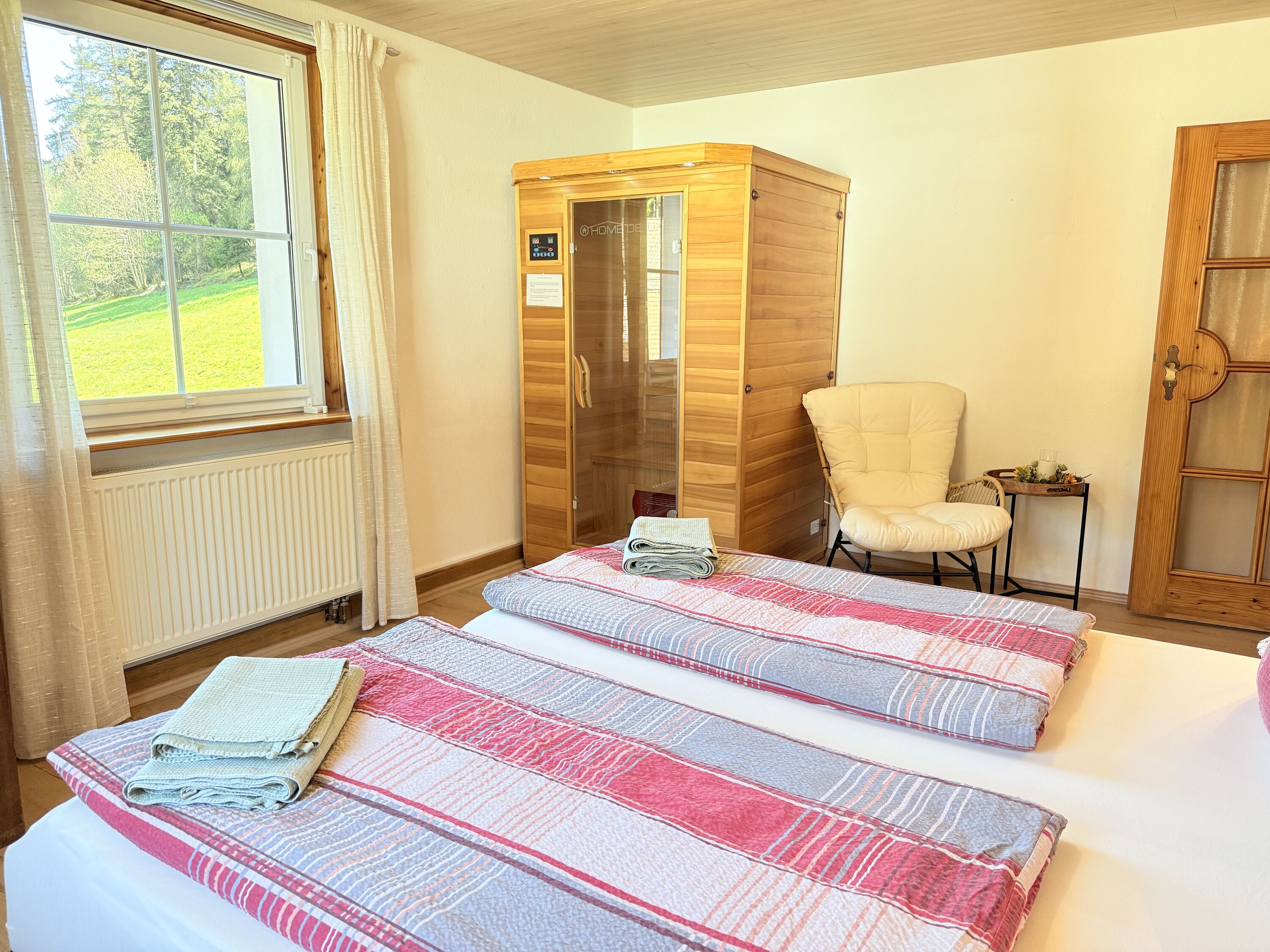 Hochparterre DZ mit Infrarotsauna