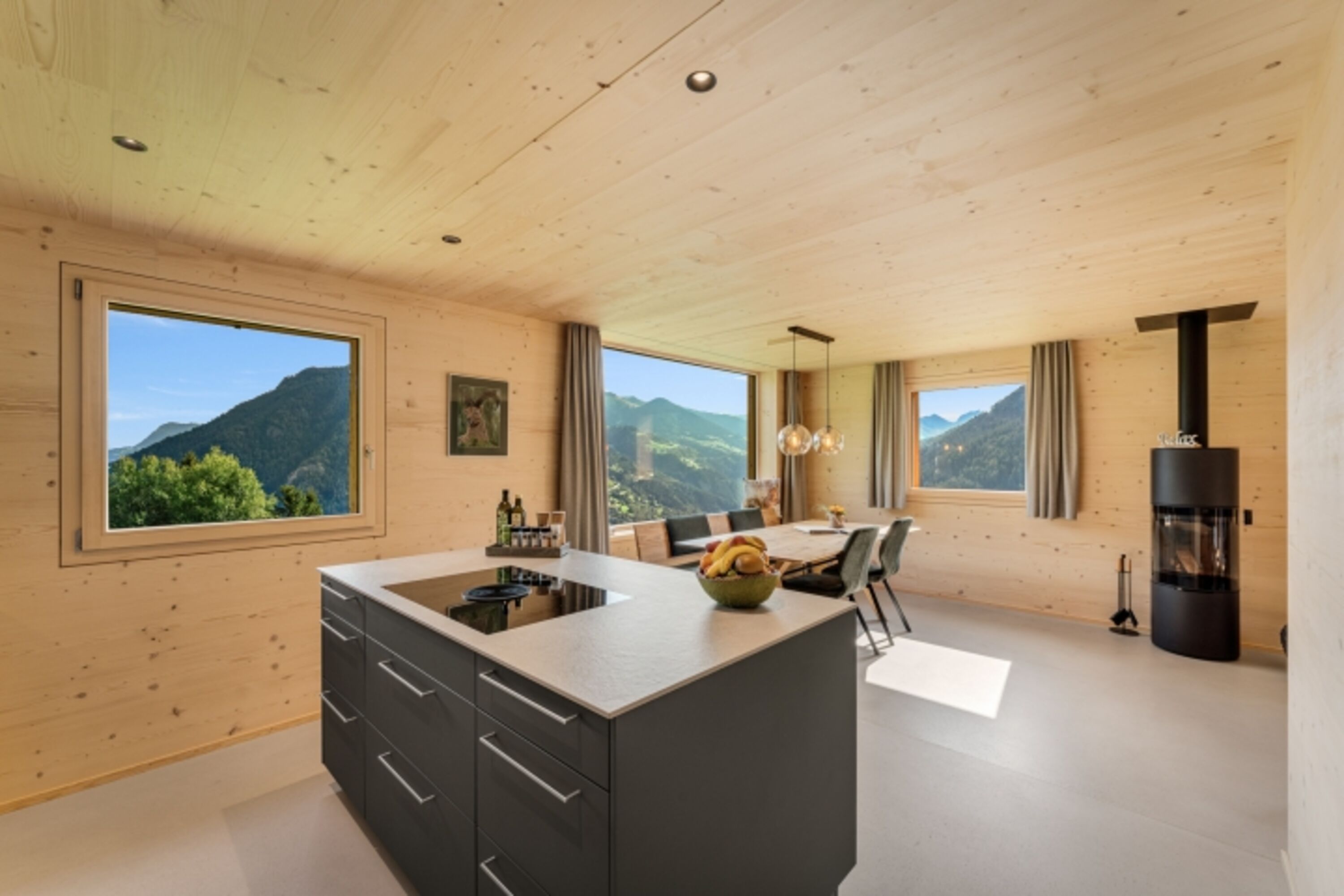 Kochen mit Blick in die Natur
