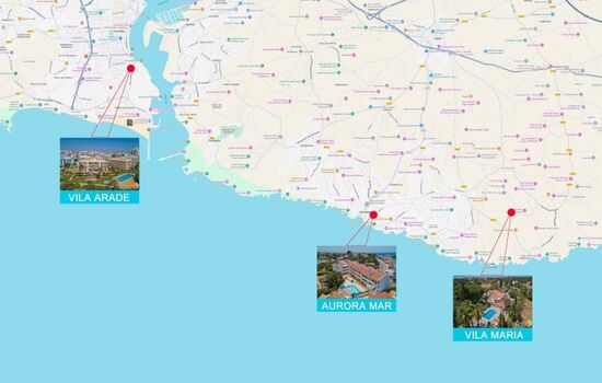 An der Küste der Algarve gelegene Ferienobjekte von Algarve.NU