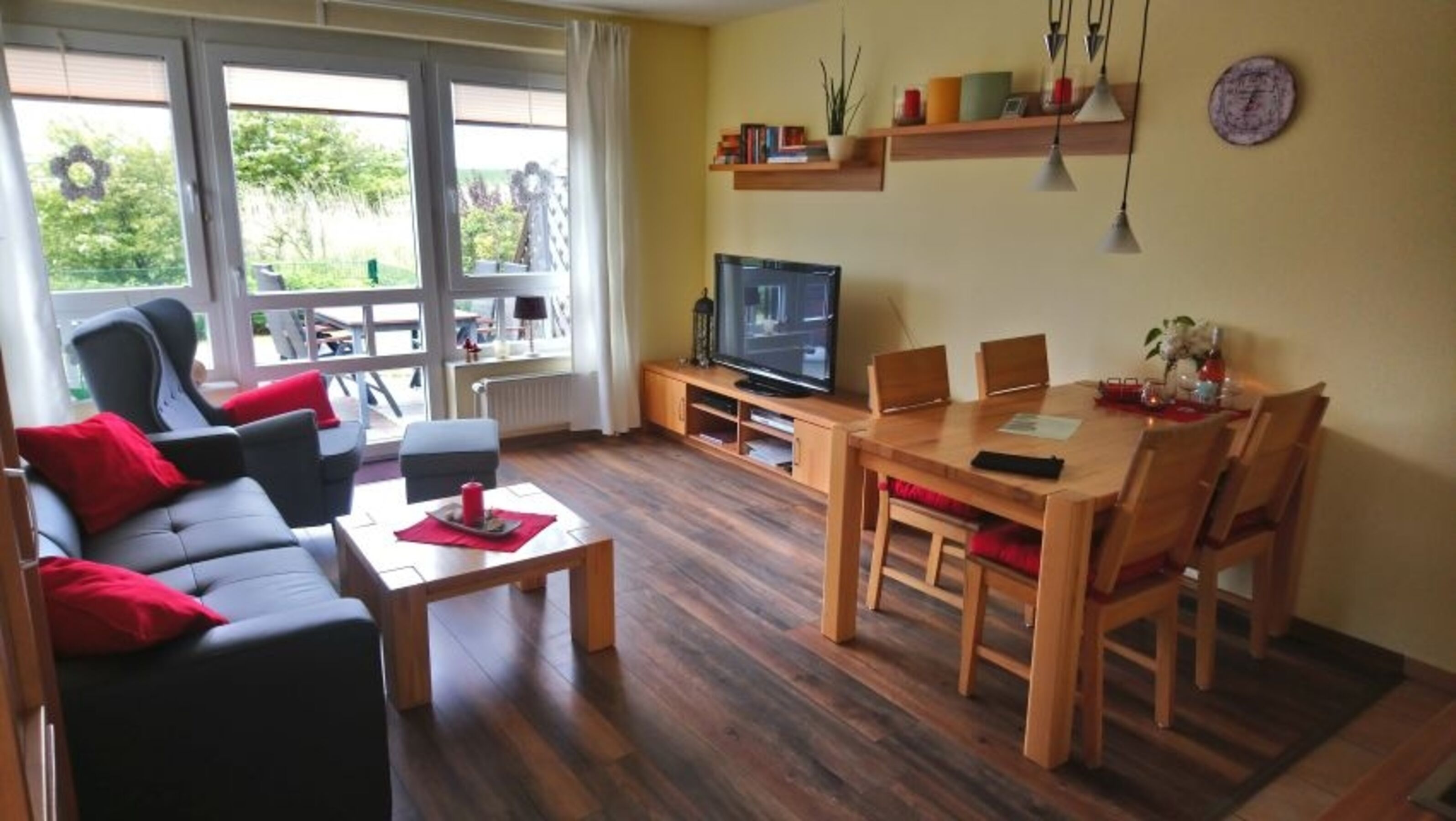 Essbereich im Wohnzimmer