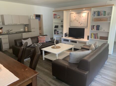 Der gemütliche und maritime Wohnbereich.