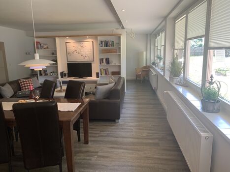 Die Ferienwohnung ist Loftartig gestaltet.