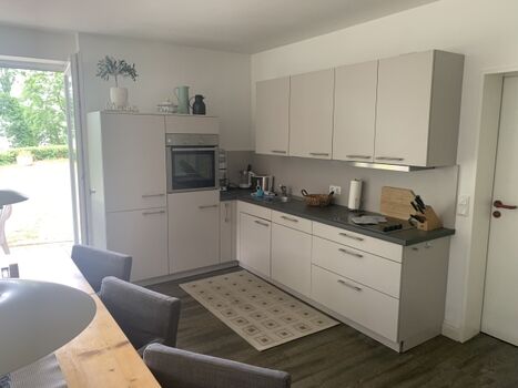 Die Küche der Ferienwohnung.