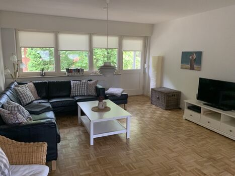 Der gemütliche Wohnbereich der Ferienwohnung